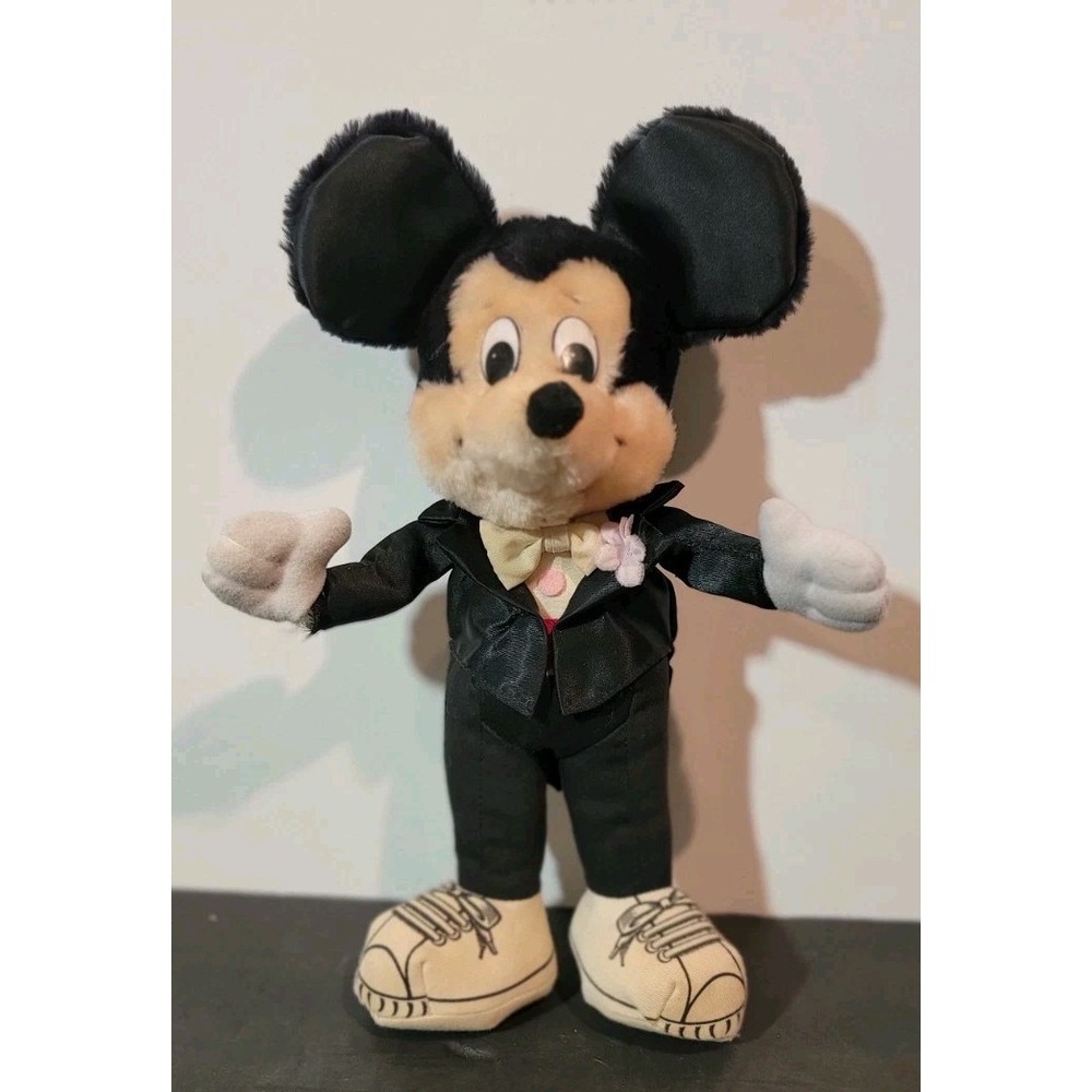 Vintage 1987 Disney Mickey Mouse Plush 60 Years With You Tuxedo Applause